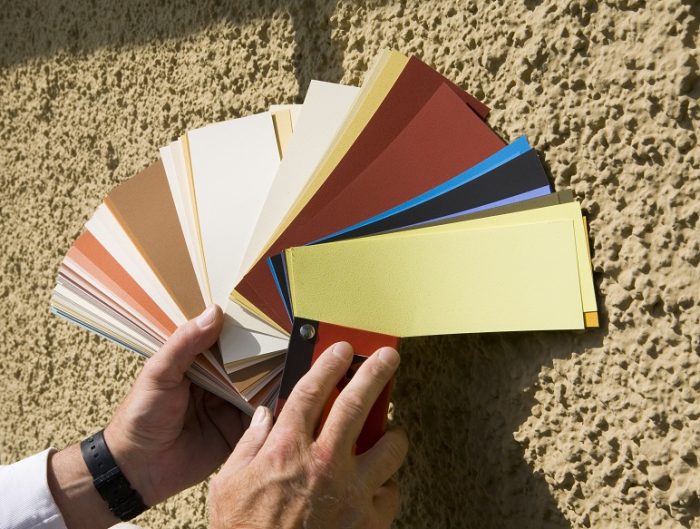 Farbfächer für Hausfassendengestaltung